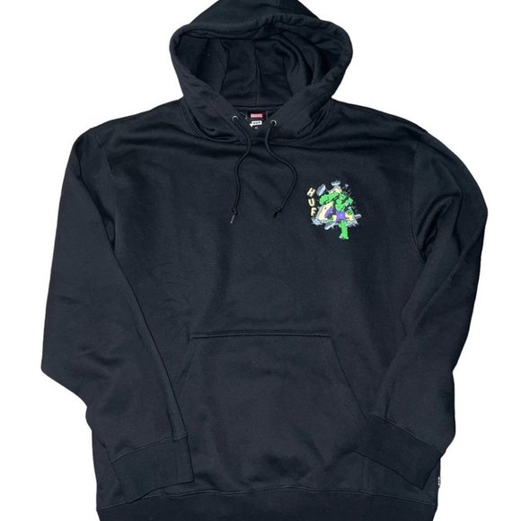 The Incredible Hulk Hoodie sweatshirt,black pull over with pockets by Huf marvel - Picture 7 of 12
